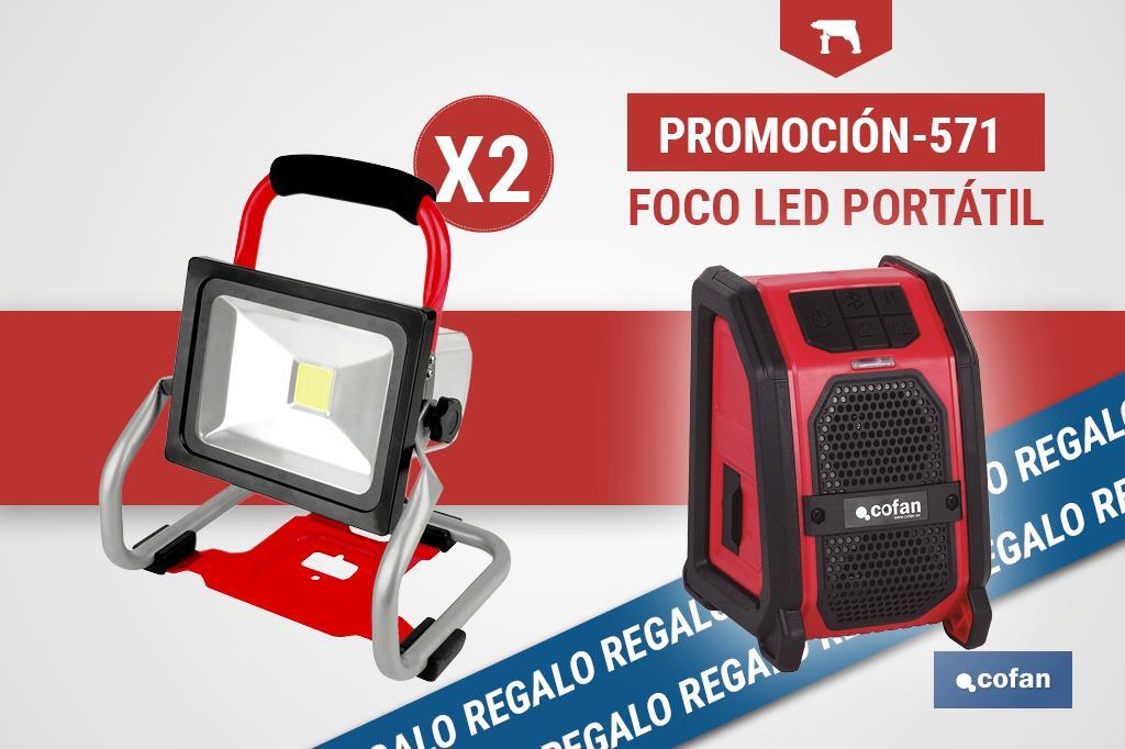 PACK DE FOCO LED PORTÁTIL (2 UDS.) Y ALTAVOZ BLUETOOTH